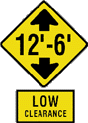 Low Clearance Ends Sign