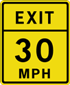 Ramp 30 MPH Sign