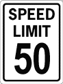 Speed Limit 50 Sign