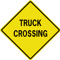 Truck Crossing sign