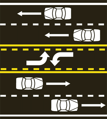 Left Turn Only Lanes