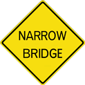 Narrow Bridge Sign